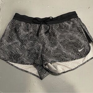 Nike Women's Black and White Shorts